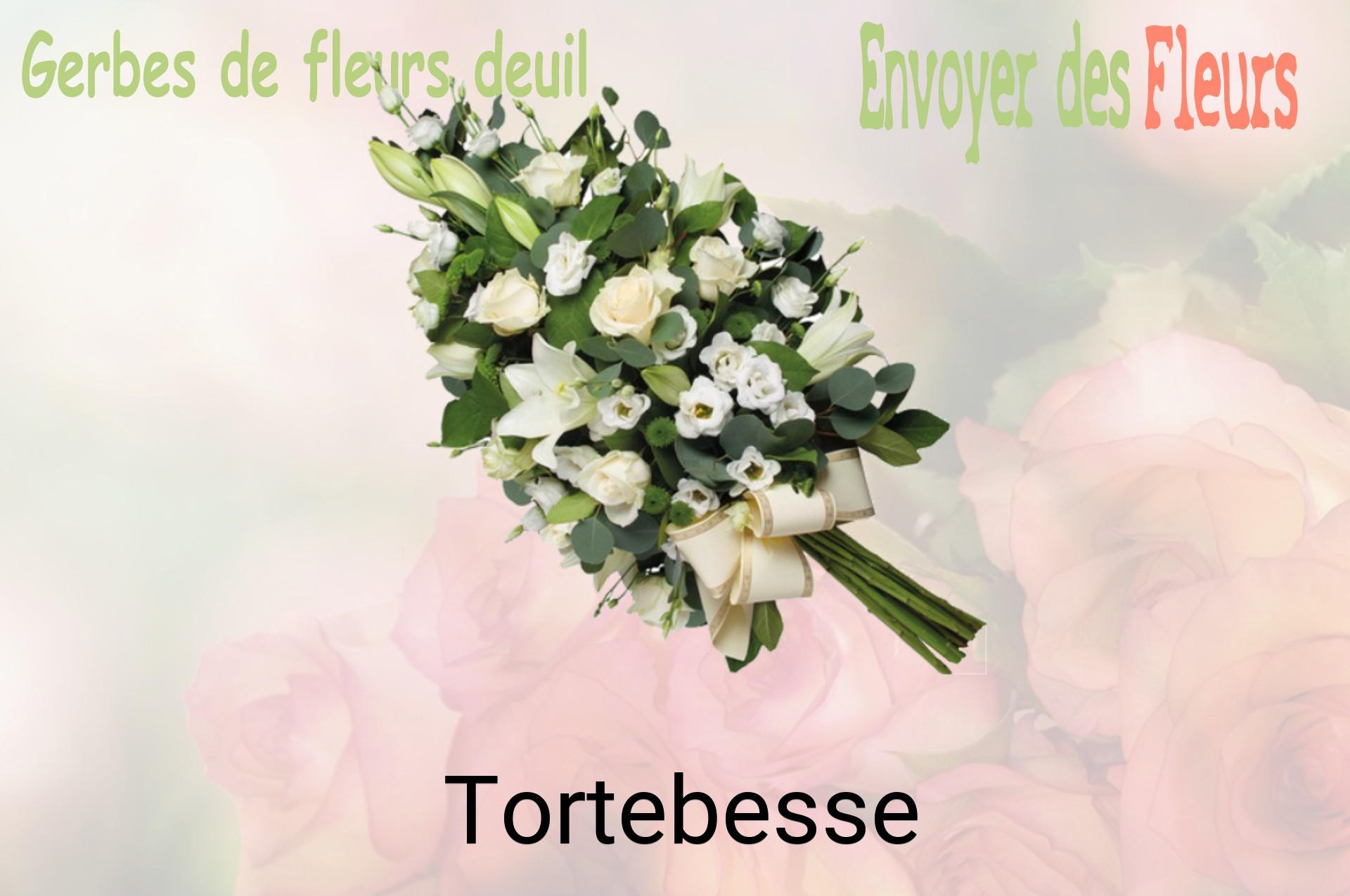 Gerbe de fleurs de deuil livrée à Tortebesse